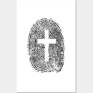 Cross Fingerprint Posters and Art